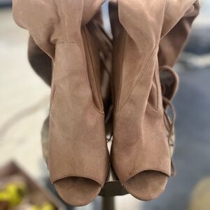 STEVE MADDE Eliana Peep toe Over the knee Boots